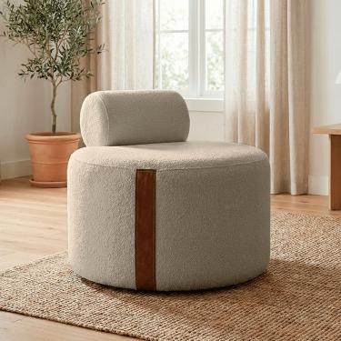 Imagem de Poltrona Decorativa Orgânica Erica Luxo Sala Bouclê Moderna