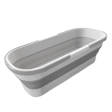 Imagem de Balde Dobrável Retrátil Retangular Com Rodinhas - 55X25CM - TOP RIO