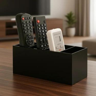 Imagem de Porta Controle Remoto em Acrílico para Mesa 4 Divisões - Fabricação Pr