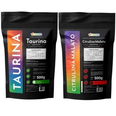 Imagem de Combo Taurina 300g Citrulina Malato 250g  PréTreino em Pó  Suplemento 