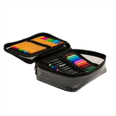 Imagem de Estojo Organizador Escolar Box 100Pens Multifuncional Cerejinha Grande