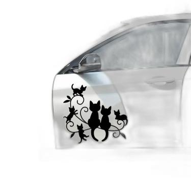 Imagem de Adesivo Para Carro Gatos Mod15