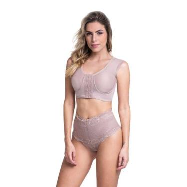 Imagem de Sutiã Soutien Regata Pós Cirúrgico Reforçado Fecho Frontal Mamoplastia
