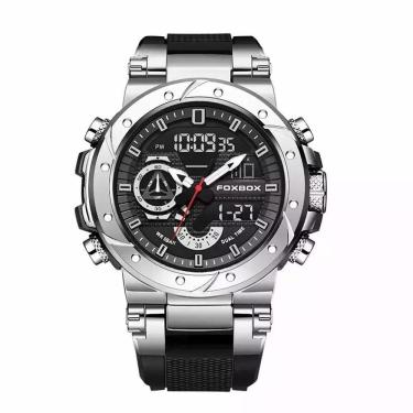 Imagem de Relógio Militar Masculino Foxbox 0056 Aço Inoxidável Prata