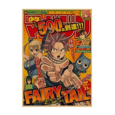 Imagem de Pôster pintando Fairy Tail Anime Vintage Kraft Paper 29,7x42cm