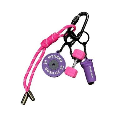 Imagem de Chaveiro De Anilhas De Halteres Destacáveis Com Fivela Em D, Pingente 