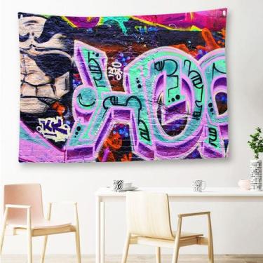 Imagem de Estética de sala de parede Tapestry Street Graffiti 200x150cm - yiweis