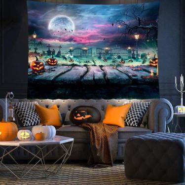 Imagem de Tapestry Horror Halloween Wall 150x130cm de fibra de microtecido - yiw
