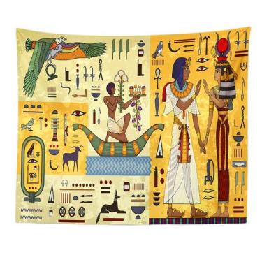 Imagem de Tapeçaria de parede Estética de quarto egípcio antigo 150x130cm - yiwe