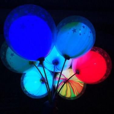 Imagem de Balões LED de 12 polegadas e 50 unidades com bastão para festas de fim