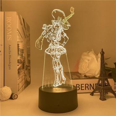 Imagem de Luz noturna Lols Caitlyns 3D com mudança de cor LED para crianças - Yi