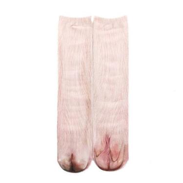 Imagem de Meias Estampa de Animais Adulto Divertidas Unissex 40cm Cano Médio - B