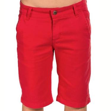 Imagem de Bermuda Sarja Infantil Juvenil Shorts de Menino Moda Verão - EwG, Verm