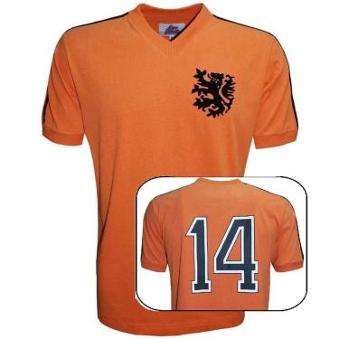 Imagem de CAMISA MASCULINA HOLANDA 74 CRUYFF LIGA RETRÔ-Masculino