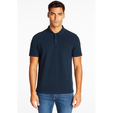 Imagem de Camisa Polo Guess Waffle Azul Escuro-Masculino