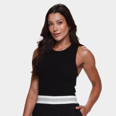 Imagem de Regata Colcci Canelada Feminina, Preto, G