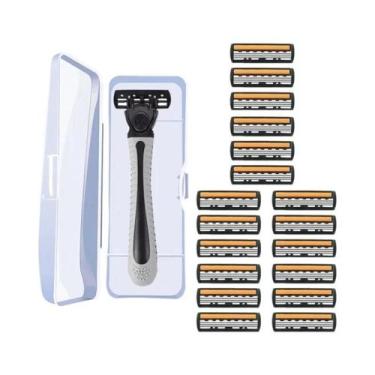 Imagem de Lâminas De Barbear Reutilizáveis De Três Camadas Para Homens Com Lâmin