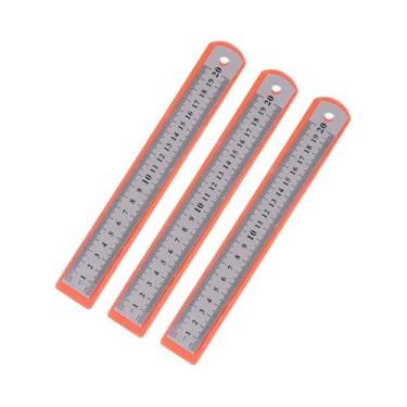 Imagem de Régua De Precisão Dupla Face Em Aço Inoxidável 15-30cm Com Escala Métr