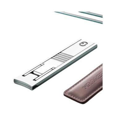 Imagem de Cortador De Unhas Ultra Fino Portátil Em Aço Inoxidável Com Capa De Co