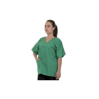 Imagem de Blusa Pijama Cirúrgico Verde Oxford Não Amassa Seca Rápido Artipé - AR