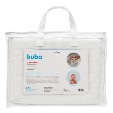 Imagem de Travesseiro Viscoelástico Branco com Capa Buba
