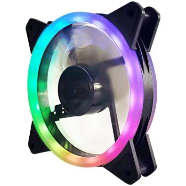 Imagem de Kit Cooler Fan Evus Fk-12p, RGB, 4 Unidades + Controle Remoto