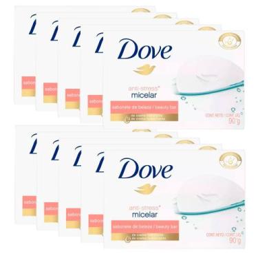 Imagem de Kit Sabonete Em Barra Dove Micelar Anti-Stress 90g 10 Unidades