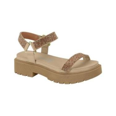 Imagem de Sandália Papete Vizzano Bege/Bronze Cristal Feminino 6499.103-Feminino
