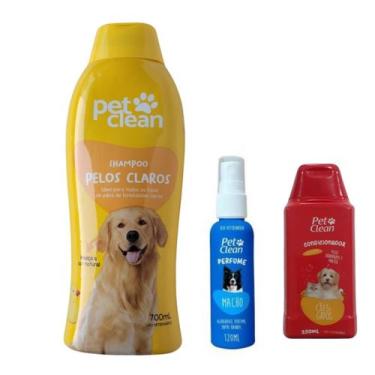 Imagem de Kit POP Pet Clean Shampoo + Perfume + Condicionador Pet Cães, Pelos Cl