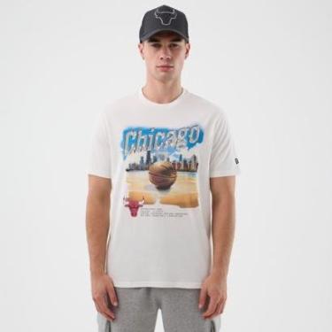 Imagem de NBA NEW ERA BEACH GRPHC REG TEE CHIBUL WHI-Masculino