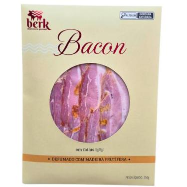 Imagem de Bacon defumado fatiado em tiras 250g premium berk charcutari - BERK CH