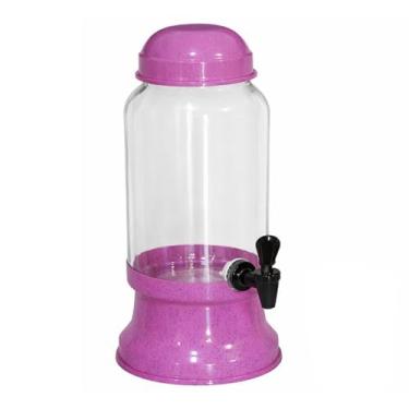 Imagem de Suqueira Barrica Suco Vidro para Liquidos Sucos Água Multiuso 3,2 Litros Gastrobel - Rosa Pigmentado