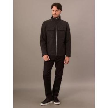 Imagem de Casaco Masculino Lã Bolsos Embutidoscalvin Klein Jeans - Chumbo-Masculino