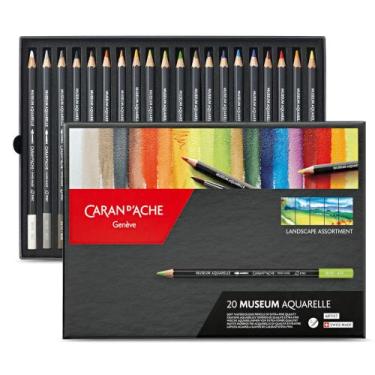 Imagem de Lápis de Cor Aquarelável Caran D'Ache Museum Landscape C/20 - CARAN DA