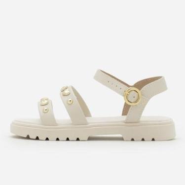 Imagem de Sandalia Molekinha Papete Glamour Com Apliques Metalicos-Feminino