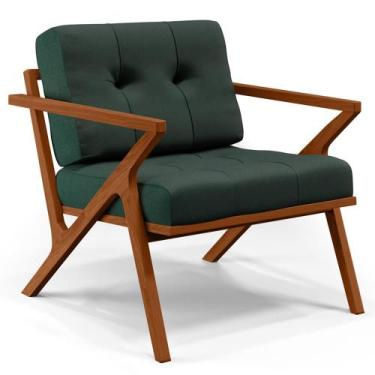 Imagem de Poltrona Decorativa Sala de Estar com Cintas de Material Sintético Laí