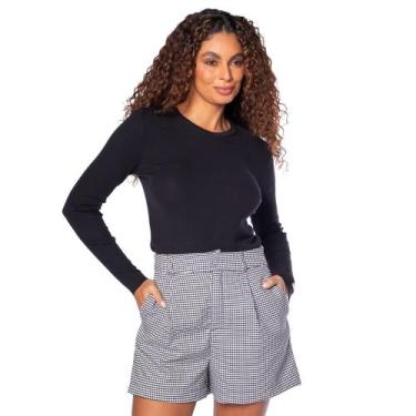Imagem de Blusa Feminina Biamar Básica Modal Preto, Preto, Único