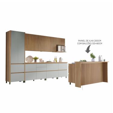 Imagem de Cozinha 10 Peças 100% Mdf Rainha Gourmet Nature-verde