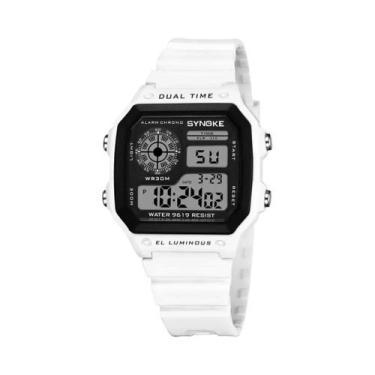 Imagem de Relógio Digital Esportivo Militar Masculino Luminoso Cronógrafo À Prov