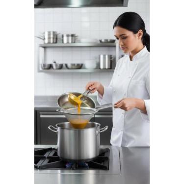 Imagem de Peneira Inox Fina 12cm - Coador Ergonômico e Durável - Congratulations