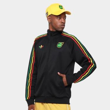 Imagem de Jaqueta Seleção Jamaica 2026 Adidas Masculina, Preto, EGG