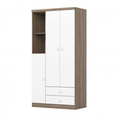 Imagem de Guarda-Roupa Henn Bala de Menta IA110 3 Portas 2 Gavetas com Cabideiro