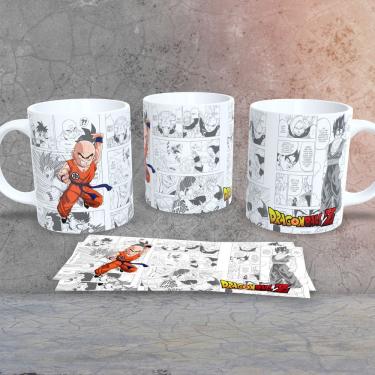 Imagem de Caneca de Porcelana Dragon Ball Estampa 18 para Café e Chá com Uso em Micro-ondas e Lav...