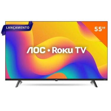 Imagem de Smart TV 55 Polegadas AOC Roku TV LED 4K - Série 7045