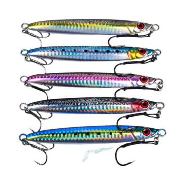 Imagem de 5 Peças Isca Artificial Metálica Rígida Com Olho 3D E Laser Popper Par
