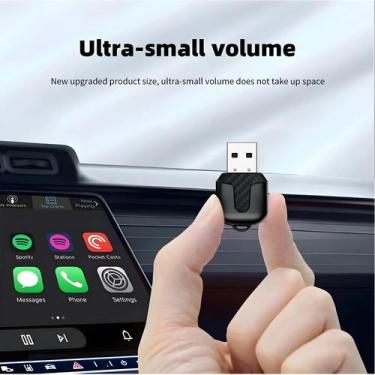 Imagem de Adaptador Ultra-Compacto Sem Fio CarPlay Android Auto 5GHz WiFi Blueto