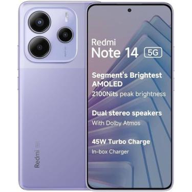 Imagem de Xiaomi Redmi Note 14 5G Global Roxo/Lilás, 8GB RAM 256GB, Tela 6.6 AMO