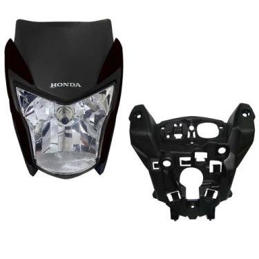 Imagem de Farol Completo Frente Bros 160 2022 Em Diante Com Suporte Painel - Spo