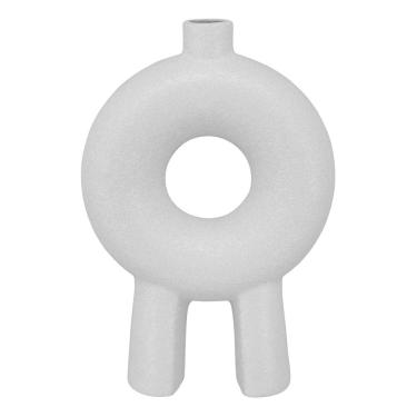 Imagem de VASO DECORATIVO ENFEITE PLANTA CERÂMICA 22x15x5cm BRANCO