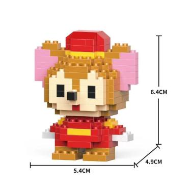 Imagem de Brinquedo Blocos de Montar Infantil W2601-31 Educativo com Animais em Plástico ABS Ecol...